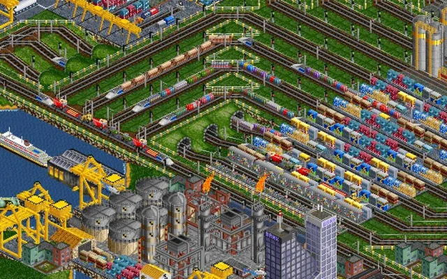 OpenTTD captura de pantalla