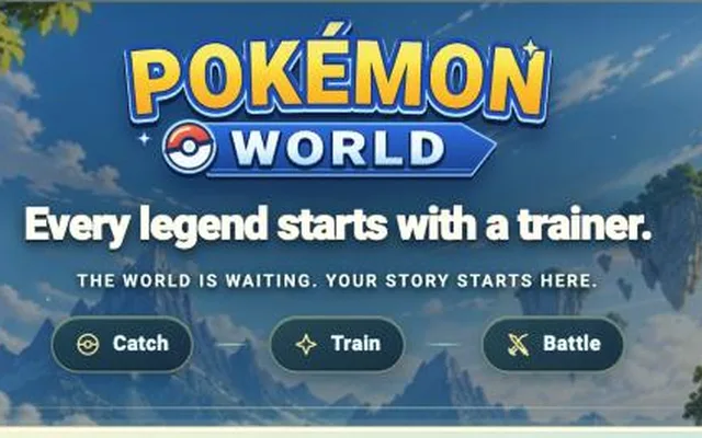 Pokémon World captura de pantalla